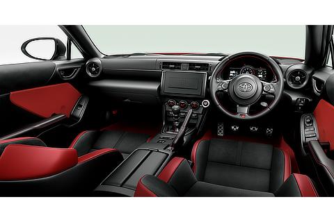 GR86 RZ trim level, 6MT, black-and-red interior