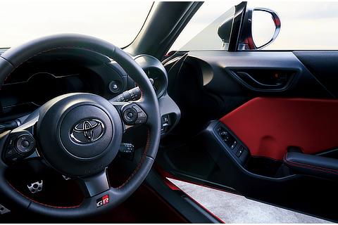 GR86 RZ trim level, 6MT, black-and-red interior