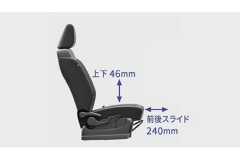 運転席シート上下アジャスター