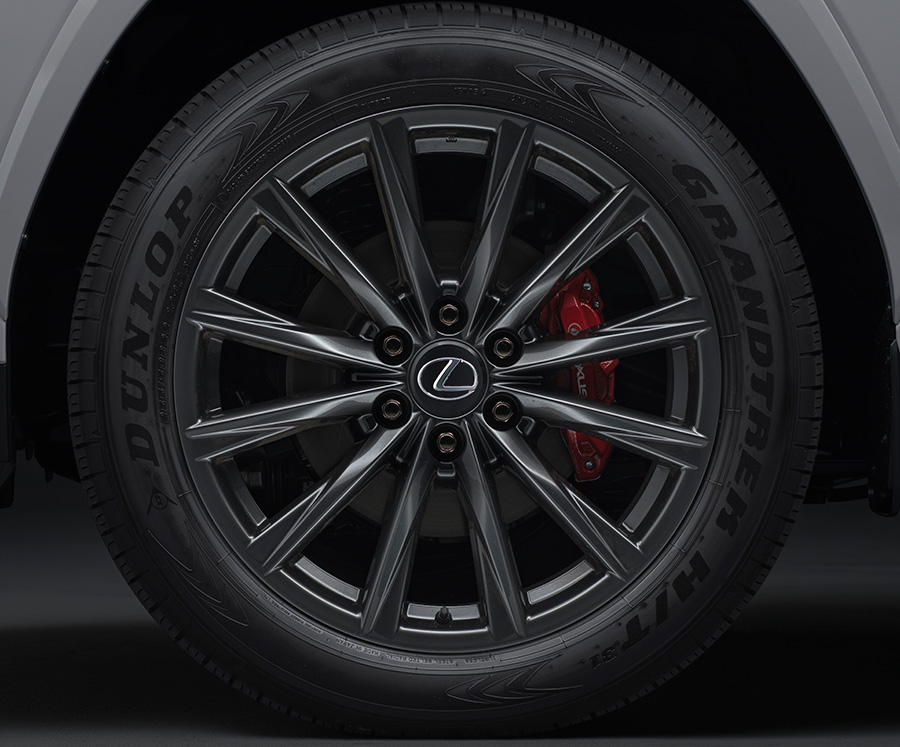 265/50R22タイヤ “F SPORT”鍛造アルミホイール（スーパーグロスブラックメタリック塗装）