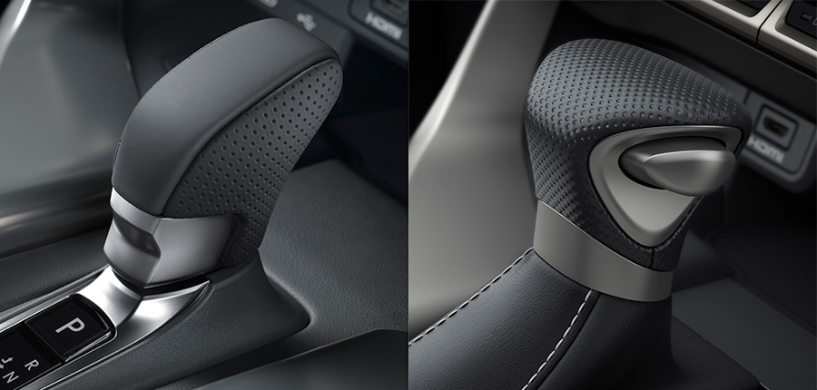 “F SPORT”ディンプル本革シフトノブ