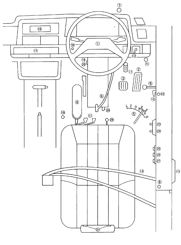 SPECIAL DRIVING EQUIPMENT FOR TOYOTA 'LEG-DRIVEN CAR'