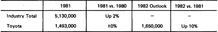 Results in 1981 and Outlook for 1982