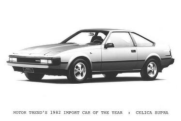 MOTOR TREND'S 1982 IMPORT CAR OF THE TEAR : CELICA SUPRA