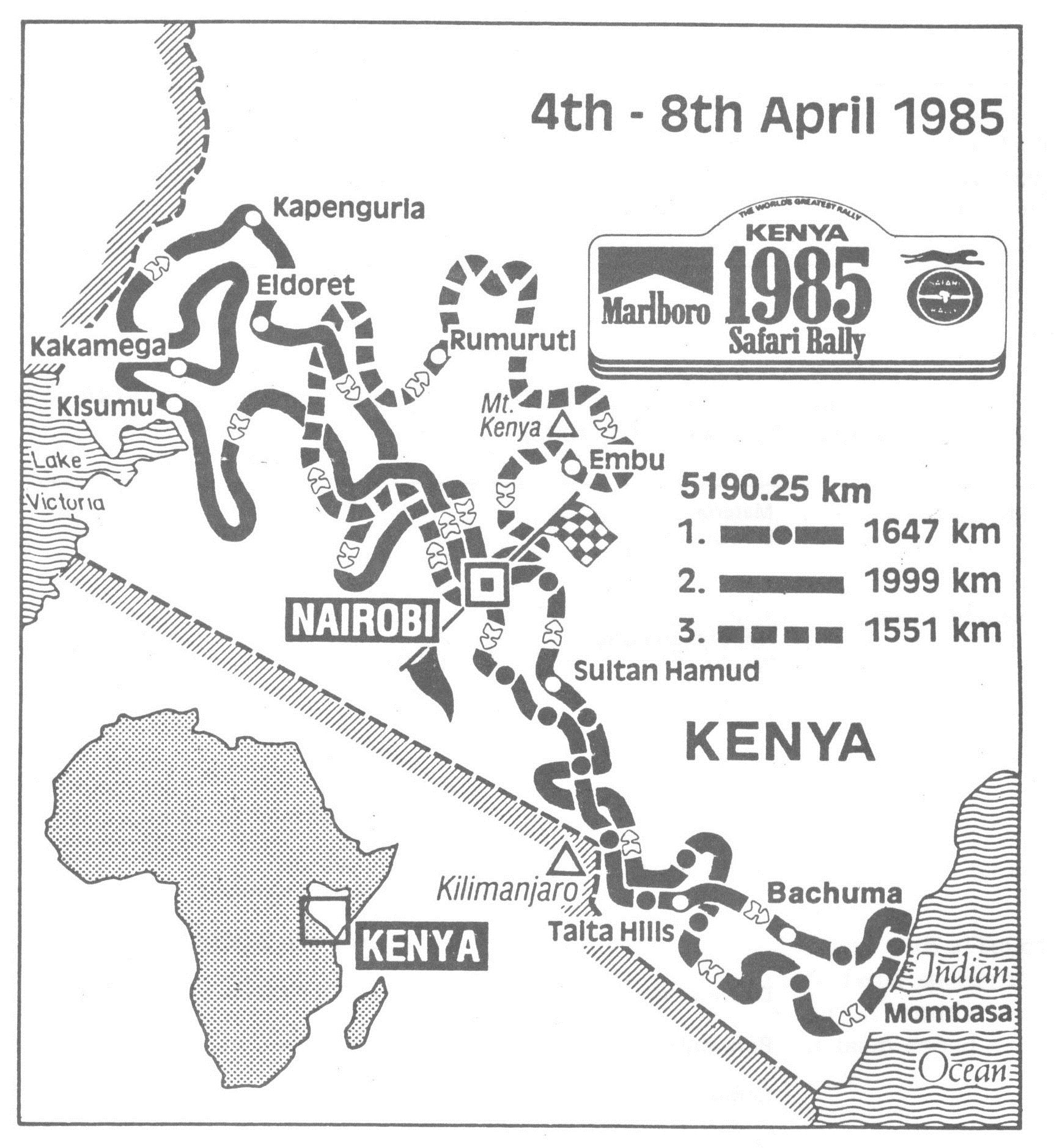 1985 COURSE MAP