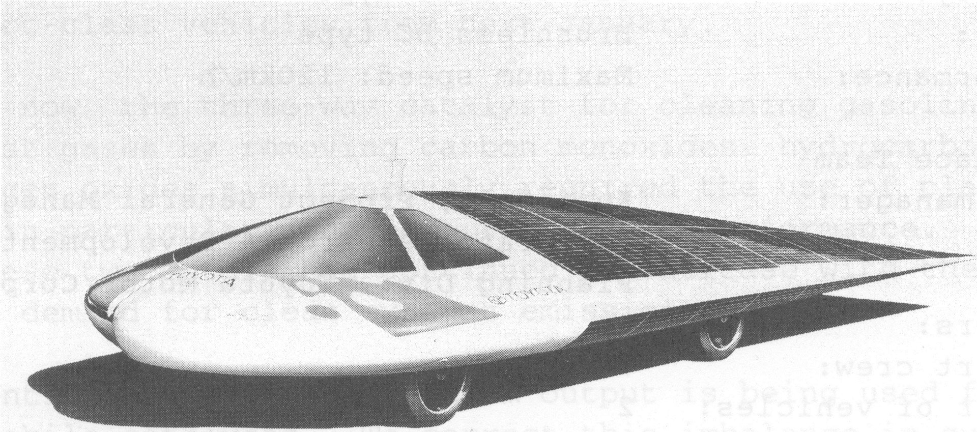 Toyota 56 solar racing car