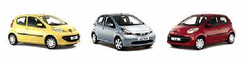 プジョー107・トヨタ アイゴ（Aygo）・シトロエン C1