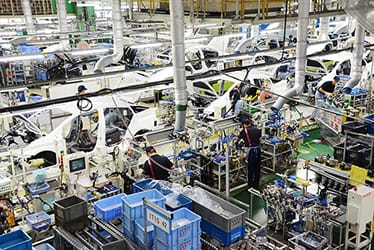 Totally clean car manufacturing at an environmentally friendly production plant