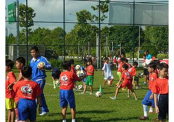 Football clinic for kids held before the final game of the Toyota Mekong Club Championship