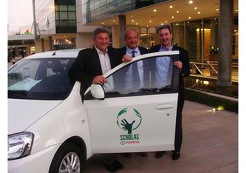 Vehicle provided by Toyota Argentina for use by Scholas
