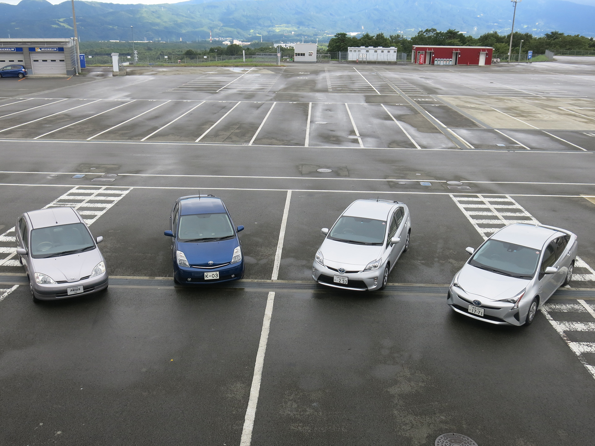 Prius family at Fuji Speed Way