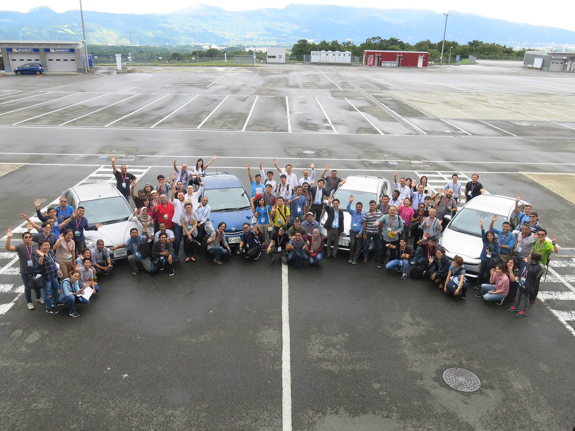 Group photo at Fuji Speed Way