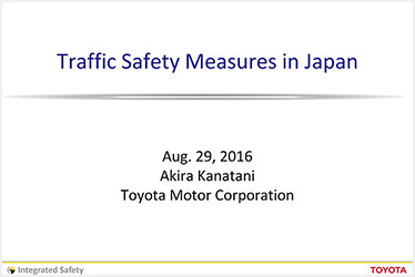 Presentation on Toyota's Safety Initiatives by Mr. Kanatani